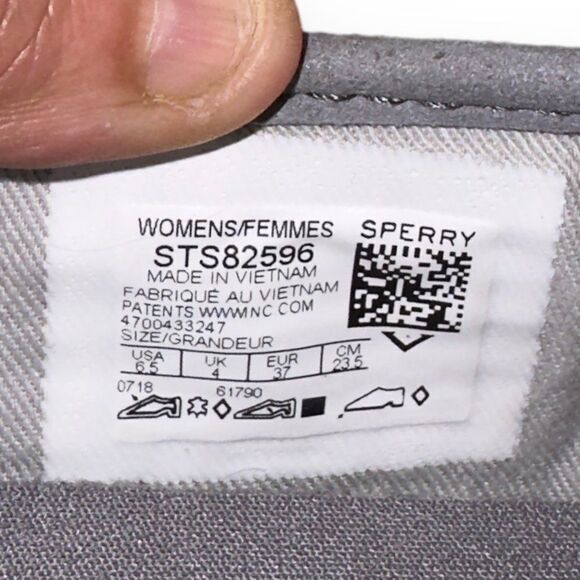 Sperry Seaside Emboss Suede Slip-on Sneakers Grey STS82596 Women's 6.5 - Picture 10 of 11